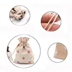 1 шт. * подарочные мешочки, льняной Хлопковый мешок 10*14 см, муслиновая косметика, подарки, упаковка для ювелирных изделий, симпатичное, на шнурке подарочный пакет