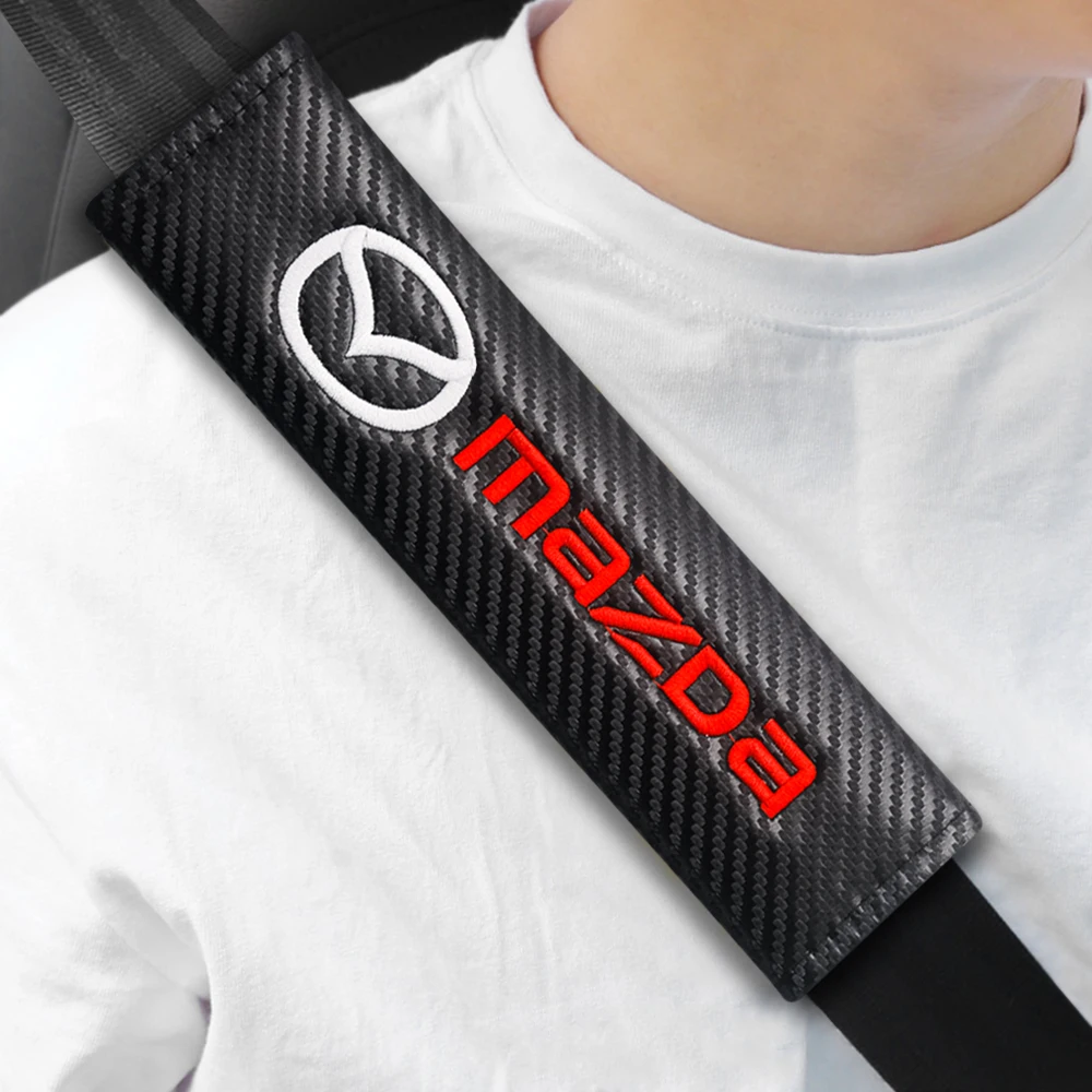

2PCS Car Seat Belt Cover Shoulder Pad Comfortable Driving For MAZDA Axela 2 3 CX6 CX-5 CX4 CX3 CX8 CX9 2019 2015 Car Accessories