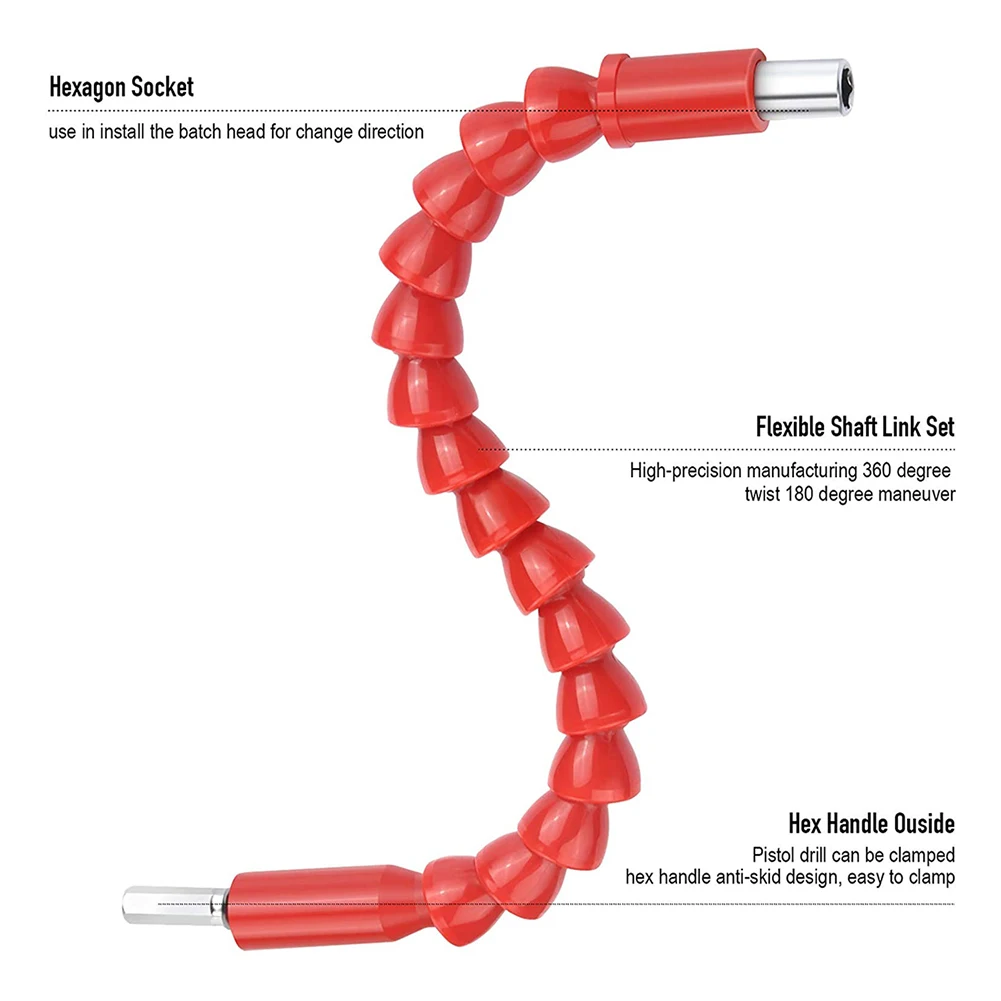 

12pcs Flexible Drill Bit Shaft Extension Screwdriver Bit Holder Strong Toughness Electric Portable Connectors Set#38