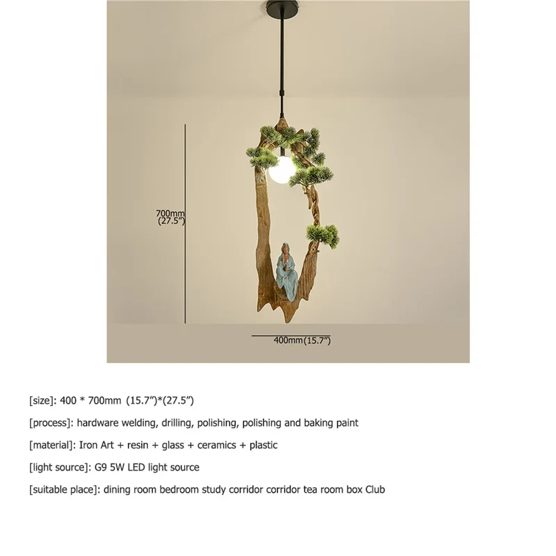 

AOSONG Artistic Pendant Lights Hanging Decorated Modern Fixture For Living Room Dining Room Bedroom Restaurant