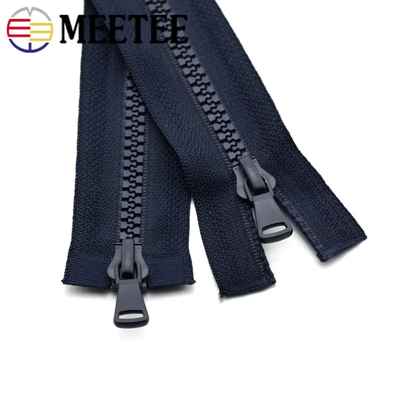Meetee 3 шт. 80/90/100/120 см 5 # резиновые молнии с открытым концом двойные слайдеры куртка