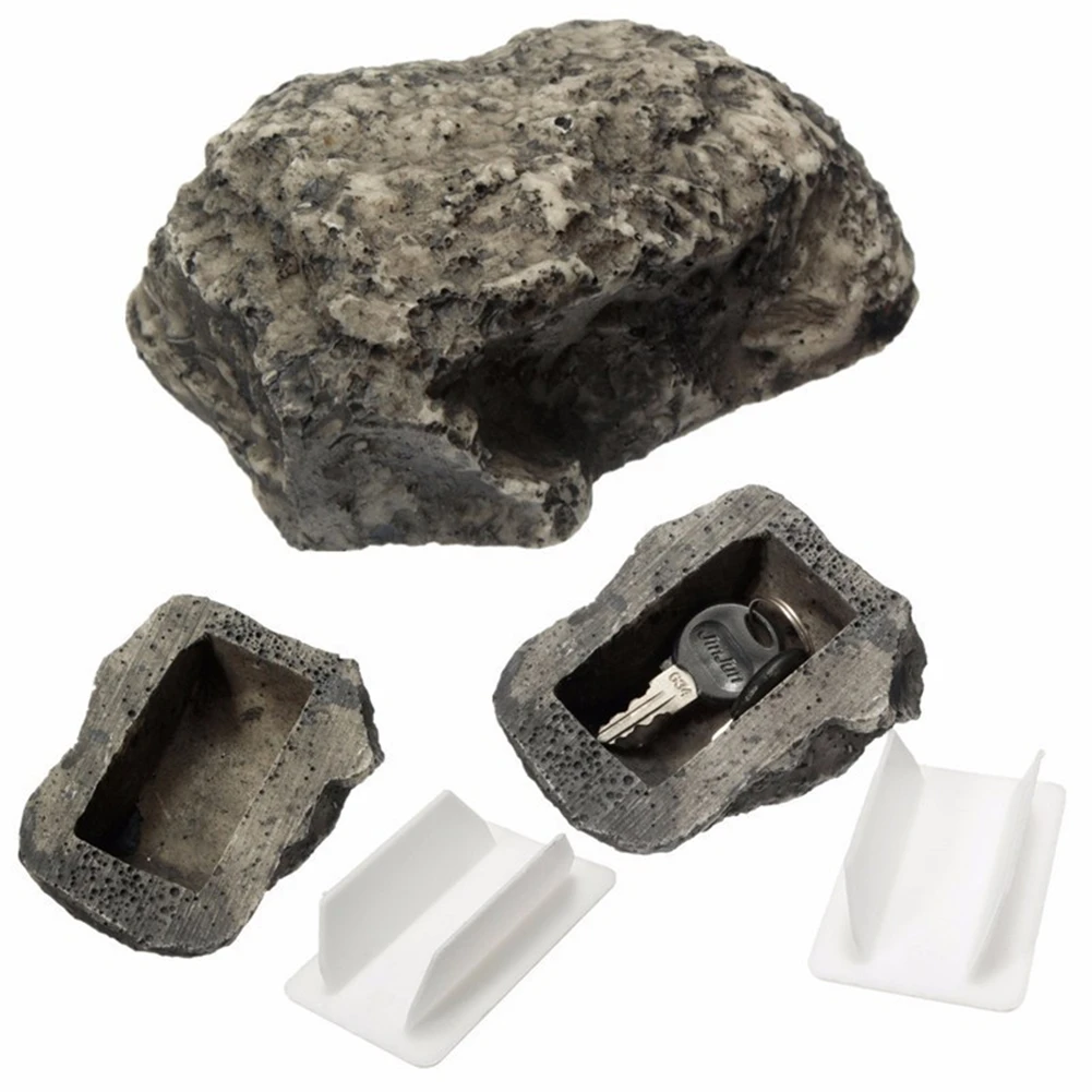 

Fake Rock Stone Hide A Key Box Outdoor Safe Stash Storage Case Hidden Box Key Secret Storage Best Gift