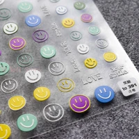 three dimensional nail stickers japanese stickers 5d nail stickers color smiley nail art decoration stickers