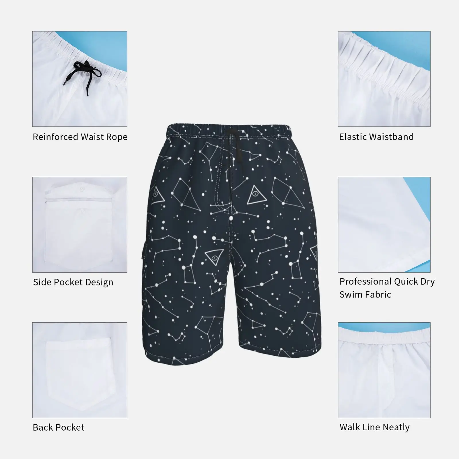 Пляжные шорты С МНОГОКРАТНЫМ рисунком|Плавки и пляжные шорты| |