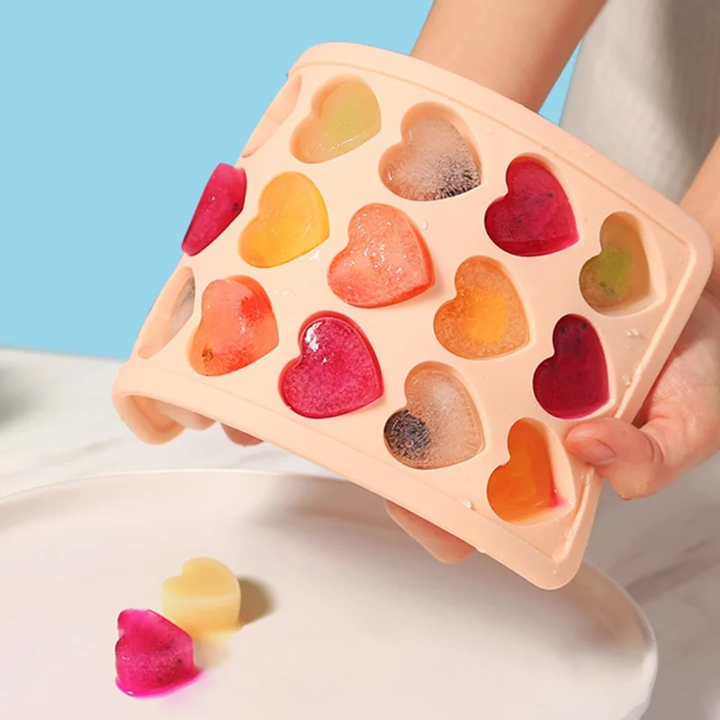 

Ice Tray Heart Love Shape Cube Cake Mold Silicone Mold Candle Moulds Sugar Craft Tools Chocolate Ice Mold