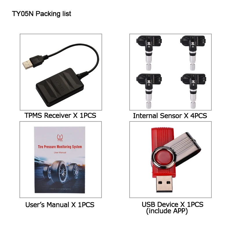 USB Android TPMS монитор давления в шинах/Android навигационная система контроля давления в шинах/Беспроводная передача TPMS