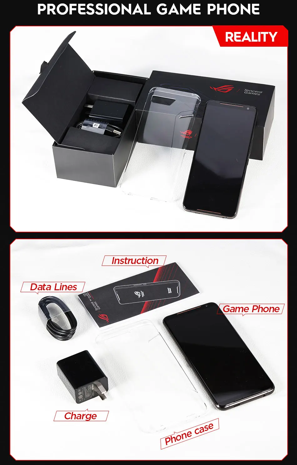 Asus ROG Phone II ZS660KL мобильный телефон с двумя sim-картами 8GB 128GB Snapdragon855+ 6,5" 1080x2340 6000mAh 48MP NFC Android 9,0 ROG Phone 2