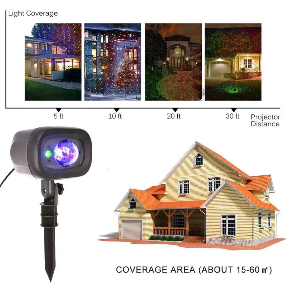 Рождественские лазерные мерцающие звёзды праздничные украшения для дома