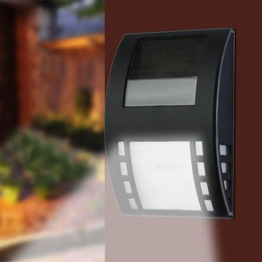СВЕТОДИОДНЫЙ Уличный настенный светильник на солнечной батарее лампа для ворот