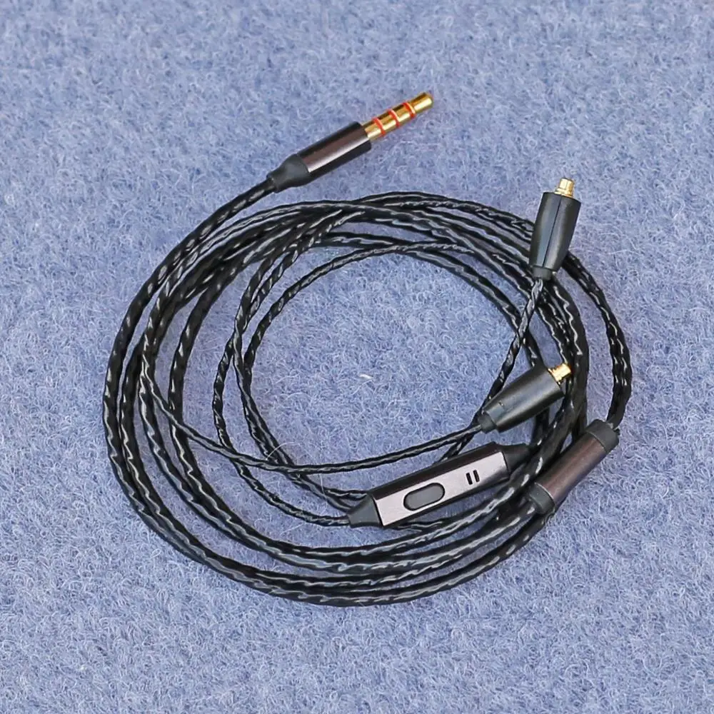 

DIY Customized Headphones Audio Cable 3.5mm Upgraded MMCX Pin Cable with Microphone Detachable MMCX Earphones Cable