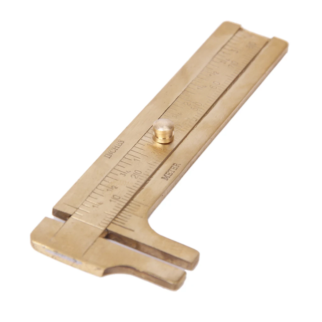

80mm 3.25" Brass Caliper Sliding Beads Gauge Tool Jewelry Designer Inch/mm