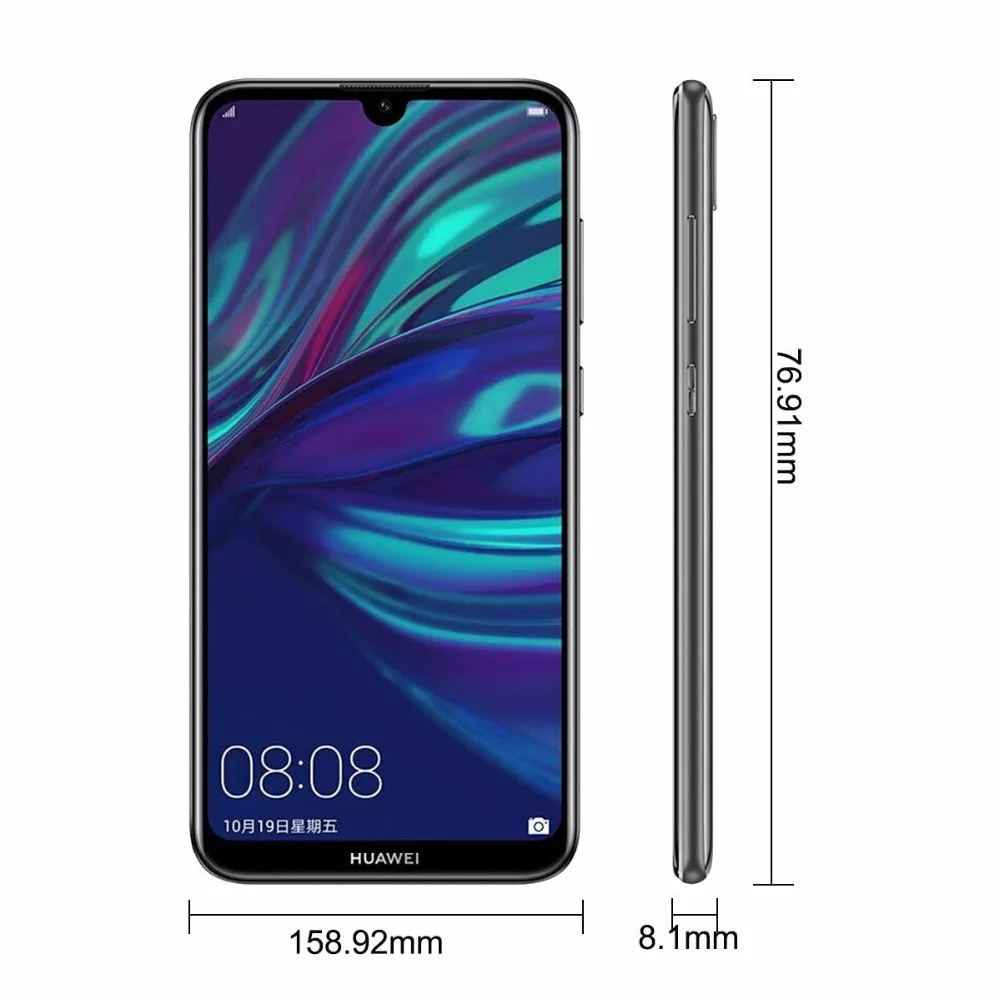 DHL, быстрая, HuaWei Y7 Pro, Enjoy 9, 4G, LTE, мобильный телефон, 6,26 дюймов, Android 8,1, четыре ядра, 4000 мА/ч, 4 Гб ram, 128 ГБ rom, Face ID