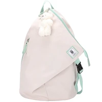 fashion leisure solid color premium backpacksweet cool style simple leisure womens shoulder backpacksimple sense schoolbag