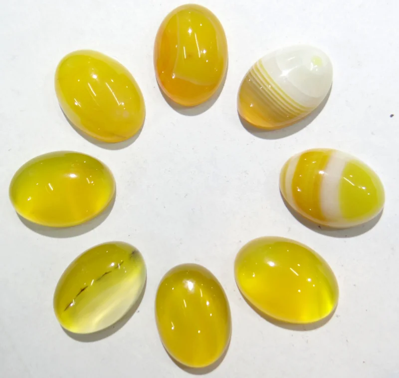 

wholesale 13x18mm 50pcs/lot Natural stone stripe agates Oval cabochon no hole beads for Jewelry& making accessories