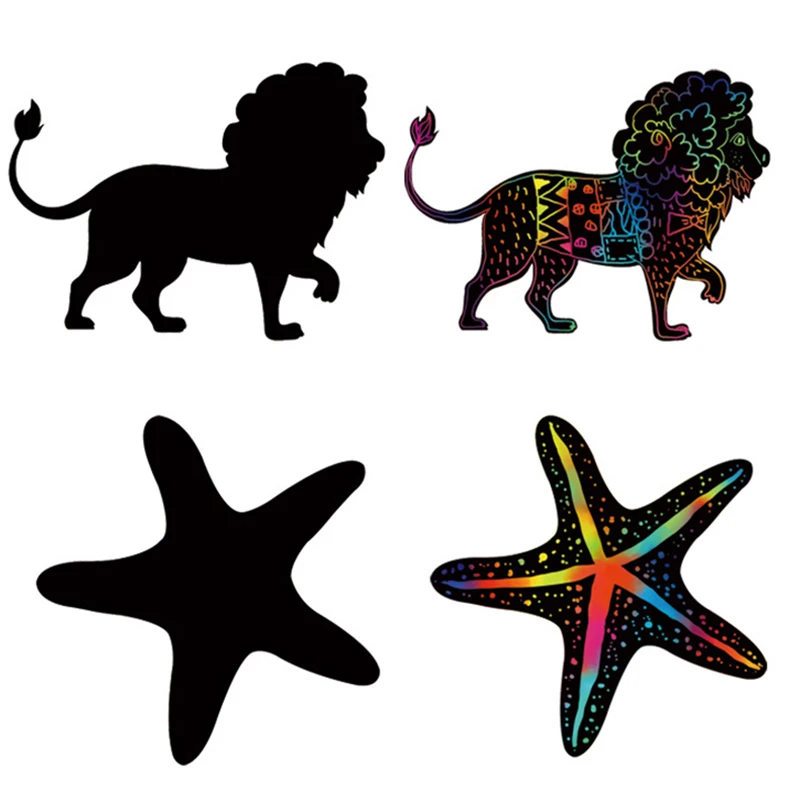 8 шт. новый дизайн Волшебные Цвет радуги с мультяшными рисунками животных