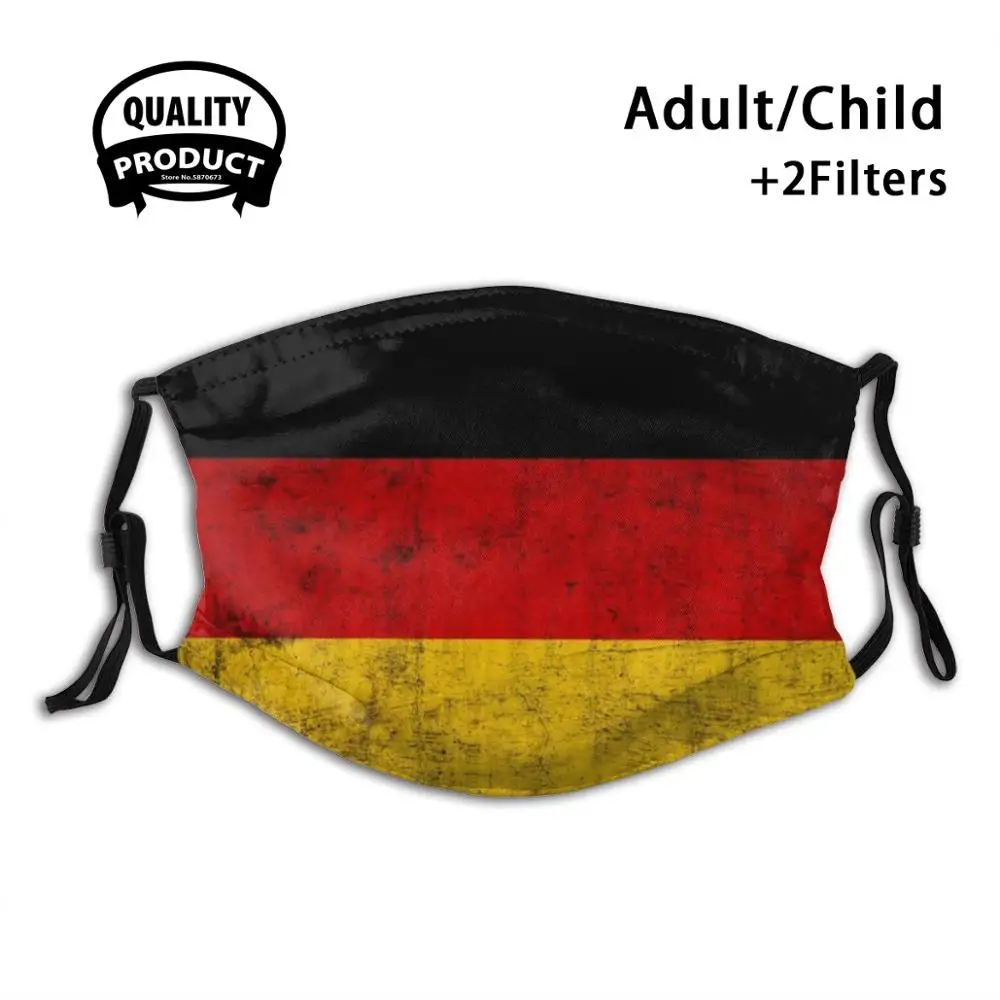 

Germany Reusable Mouth Mask Washable Filter Anti Dust Face Masks Flag National State Continent Stato Continente Bandiera