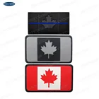 ПВХ резиновый канадский флаг Вышивка Аппликации значки эмблема военная армия 8*5 см аксессуар крючок и петля Тактический