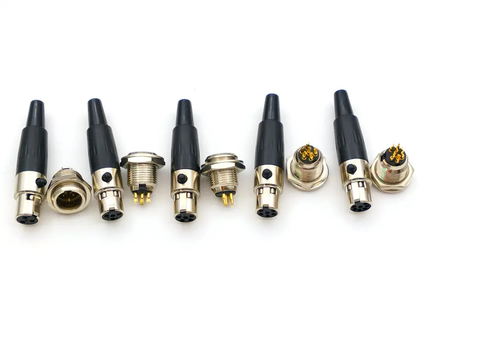 100 компл. Mini XLR 3pin 4Pin 5pin 6pin 7 контактный внешний кабель маленький 4pin 7pinfemale|female