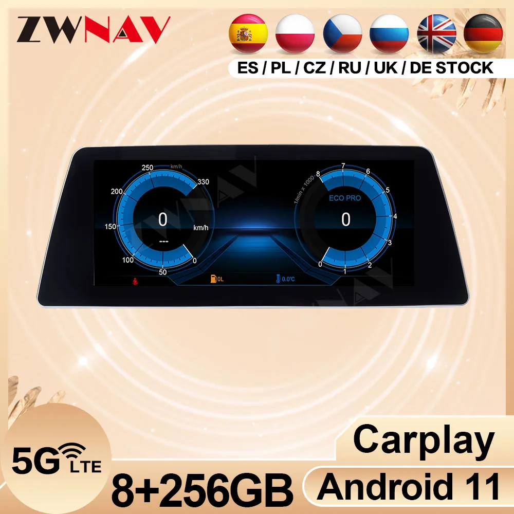 

8+256G Carplay Android 11 Multimedia For BMW 5GT 53.5GT 540GT 520 525 523 G30 EVO 2018 Audio Radio Receiver GPS Video Head Unit