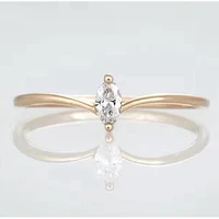 luxury cross v shape women engagement ring full paved diamond stone silver color elegant simple female jewelry ring hot sale