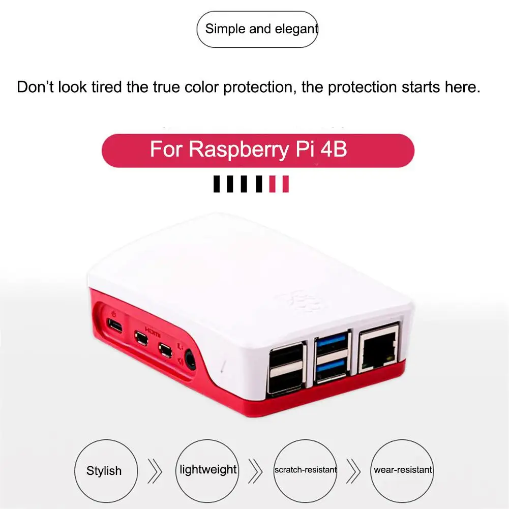 Экологически чистый ABS корпус красный и белый CNC защитный чехол для Raspberry Pi