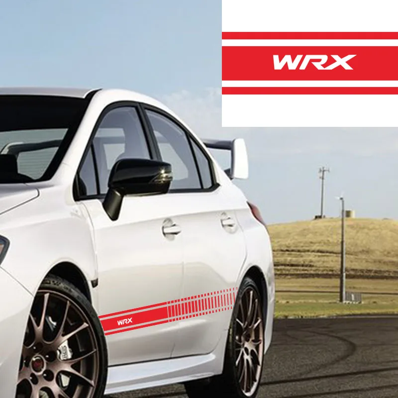 

2Pcs Car Decal DIY Sticker For Subaru WRX 2015 Anti-Collision Auto Body Side Paste Protector Strip Car Accessories