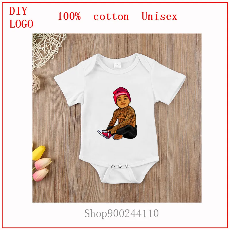 

Боди Bompton детское летнее хлопковое, милый Ромпер для новорожденных, с коротким рукавом, одежда для мальчиков и девочек, костюмы, пижамы цельн...