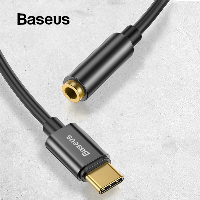 Baseus type C штекер 3 5 мм Женский Кабель адаптер аудио кабель для huawei mate 30 Galaxy S9 S10 Note10 +
