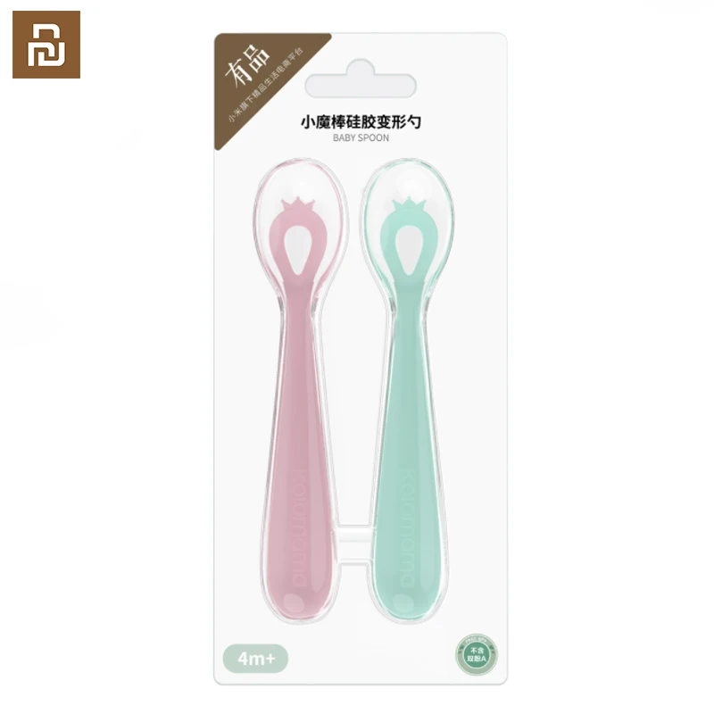 2 шт. силиконовая ложка для кормления Kola Mama безопасный силикагель детей съедобный