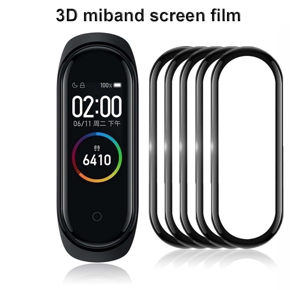 3D невидимая изогнутая пленка для Xiaomi Band4 мягкий защитный стеклянный экран чехол
