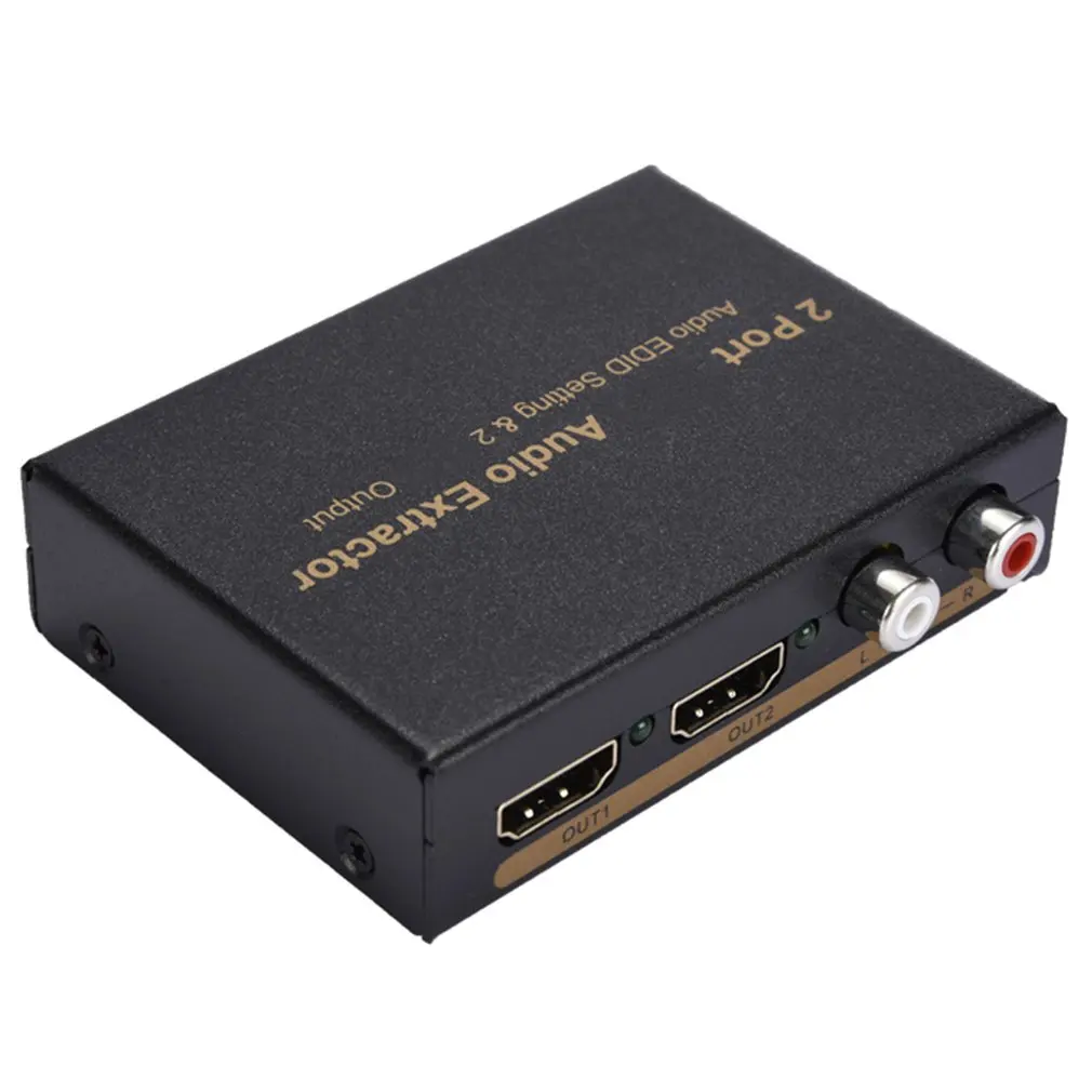 

NK-912 HDMI-compatible One In Two + Audio Splitter Integrated Stereo Audio Extractor Reliability And Durability