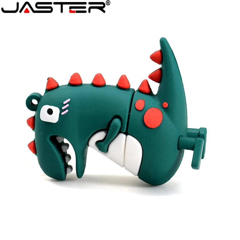 JASTER милый мультяшный портативный зеленый динозавр 2.0USB внешний накопитель 4 ГБ 8 16