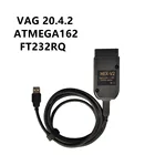 VAGCOM для A-UDI 20.12.0 шестигранный V2 Авто Диагностический кабель для V-W S-кода S-eat VAG 20.4.2 ATMEGA162 + 16V8 + FT232RQ мульти-языковой