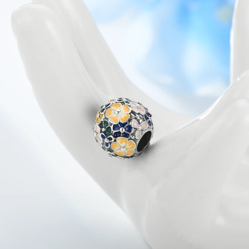 Suplush, 925 пробы, серебряный шарм, вдохновленный природой, шарм, бабочка, цветок, бисер, подходит для бренда, очаровательный серебряный браслет 925 происхождения