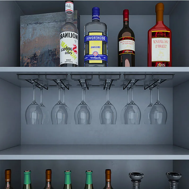 Подвесная стойка из нержавеющей стали черный держатель для шкафа полка хранения