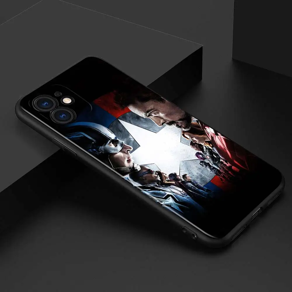 С принтами &quotMarvel" "Мстители" герой для Apple iPhone 12 Pro Max Мини 11 XS X XR 6S 6 7 8 плюс 5S