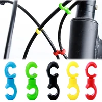 10pcs s shaped bicycle brake lines hose hook clips bike cross cable tidy ties holder guid hose buckle clip bike accessories