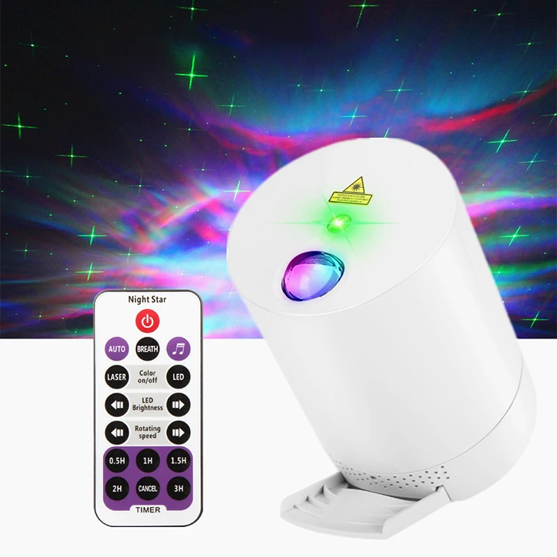 

Star Projector Lamp Led Usb Remote Control Water Laser Stage Night Light Star Music Rotating Bluetooth Bedroom Bedside Lamp