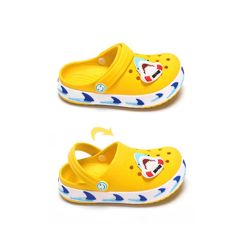 Детские садовые кроссовки съемная летняя пляжная обувь с отверстиями для акулы