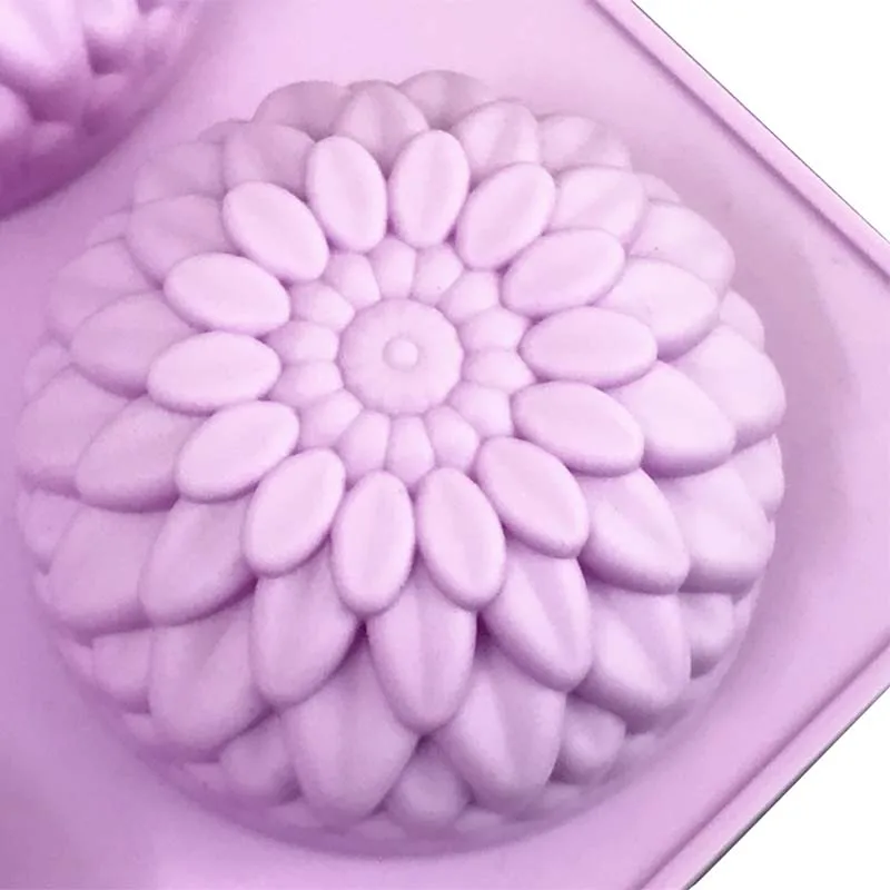 

6 Holes Flower Shaped Silicone Mold Handmade Candle Cake Baking Soap Molds Mold Kitchen Tools Practical Eco-Friendly Effective