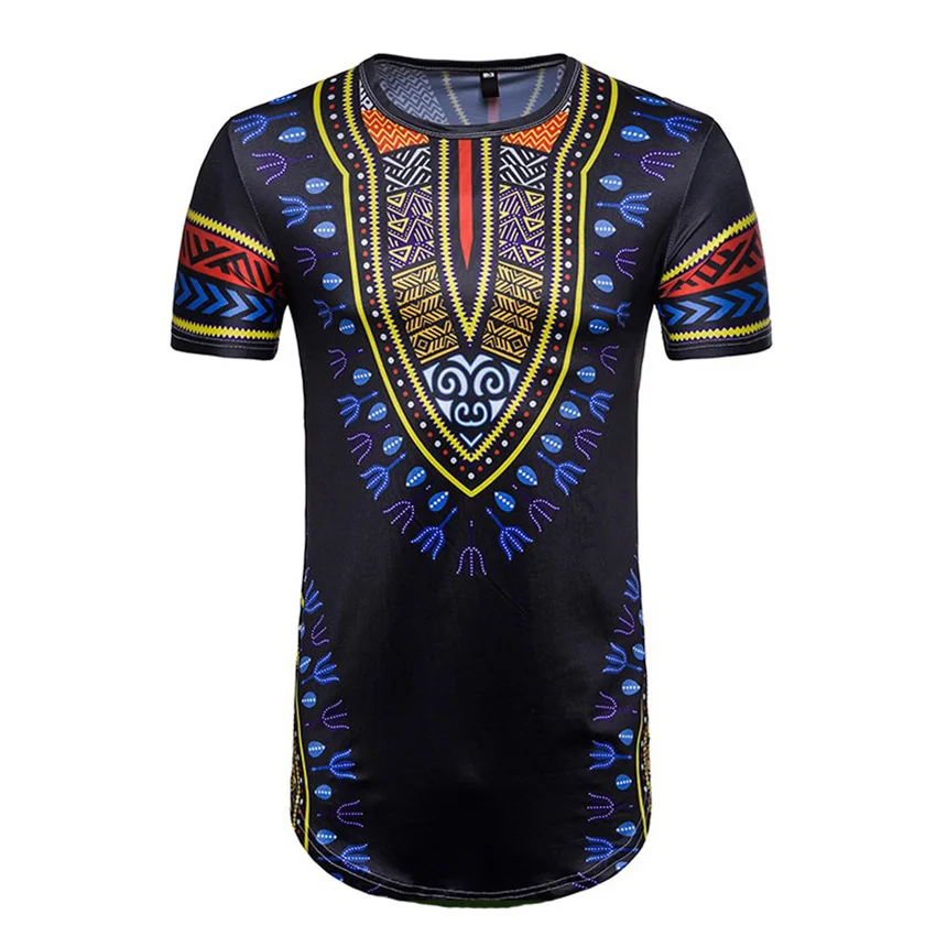 Новинка 2021 мужская рубашка в стиле хип хоп африканская одежда Дашики 4 цвета