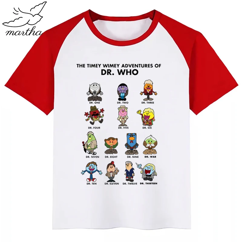 Новое поступление футболка для девочек с принтом Доктор Кто забавным Одежда