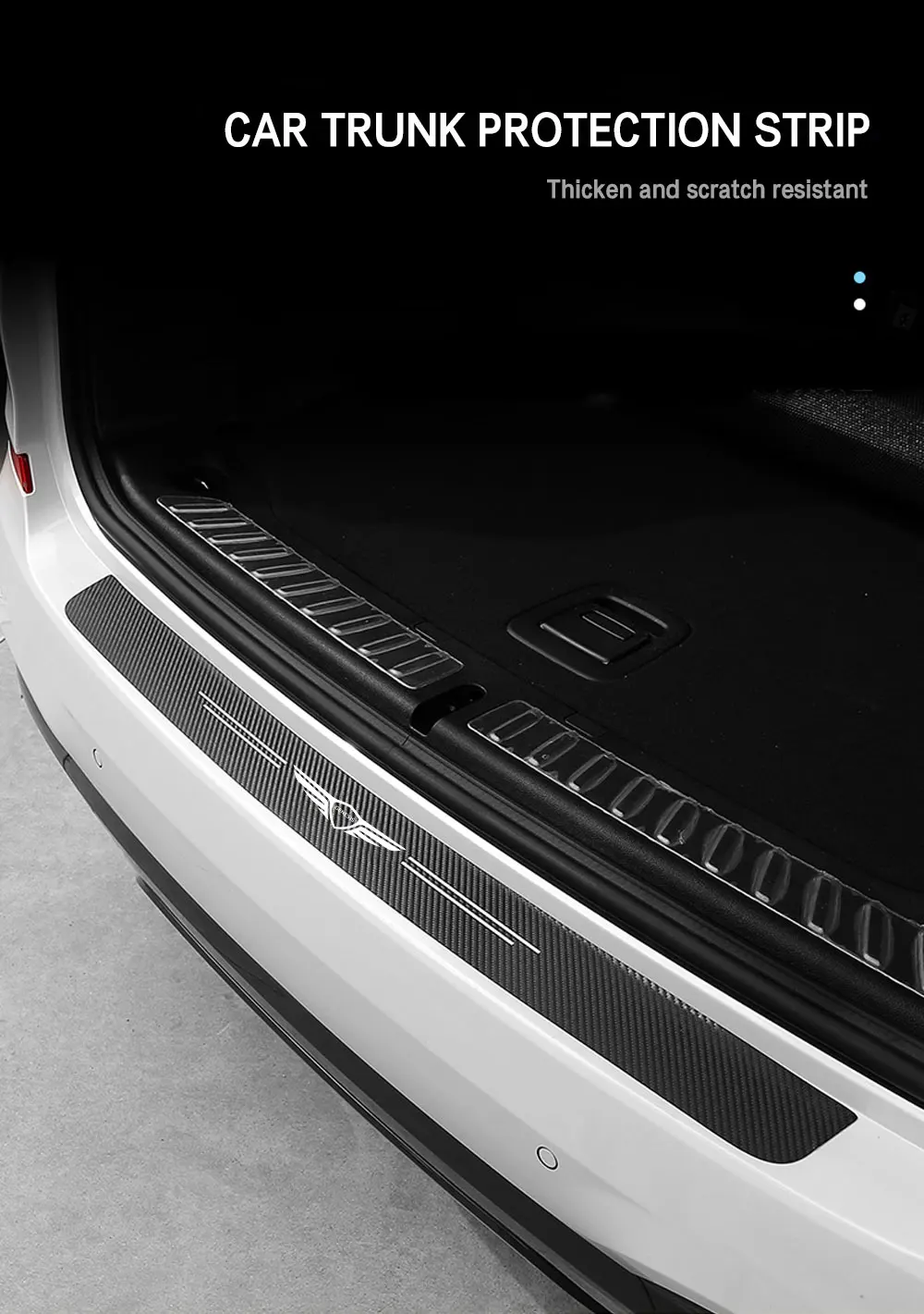 

Car Trunk decal Carbon Fiber scratch-proof waterproof decal scratch-proof styling Hyundai G80 G90 scratch-proof decal