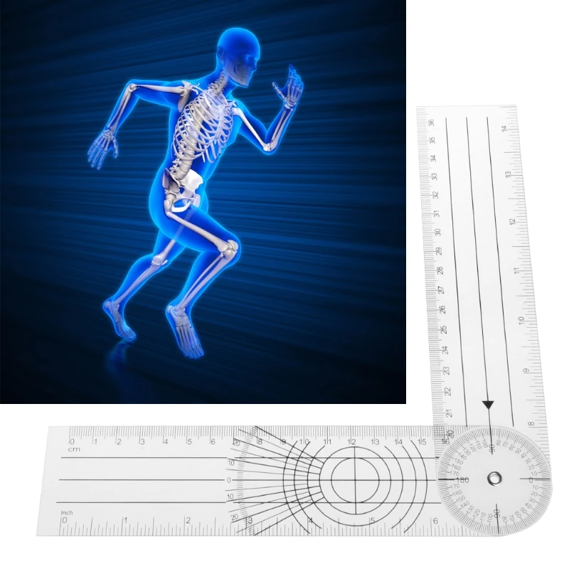 Userful Multi-Ruler 360 Degree Goniometer Angle Spinal Ruler CM/INCH X4YD |
