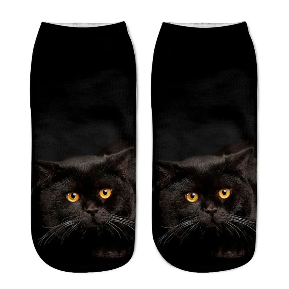 

HOT Children Kids Socks with 3D Cat Print Summer Short Socks for Girls Boys Fashion 3D Pattern Socks 7-12Y Kids Child Day Gifts