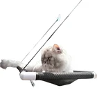 Подвесной гамак для кошачьего туалета, подвесная кровать на присоске, дышащий, для летнего сезона