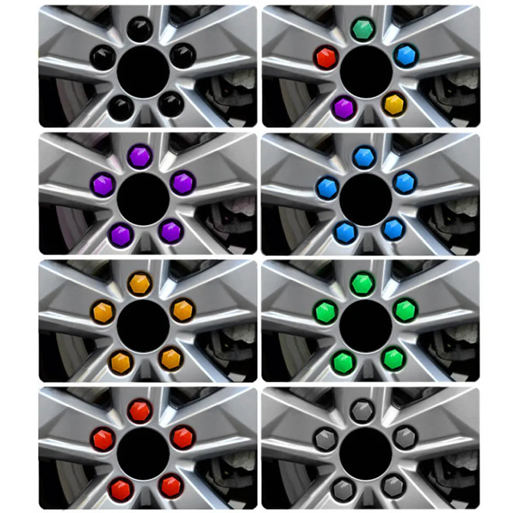 20pcs 17mm 19mm Car Wheel Nut Caps Protection Covers Anti-Rust Auto Hub Screw Cover Tyre Bolt Exterior Decoration | Автомобили и