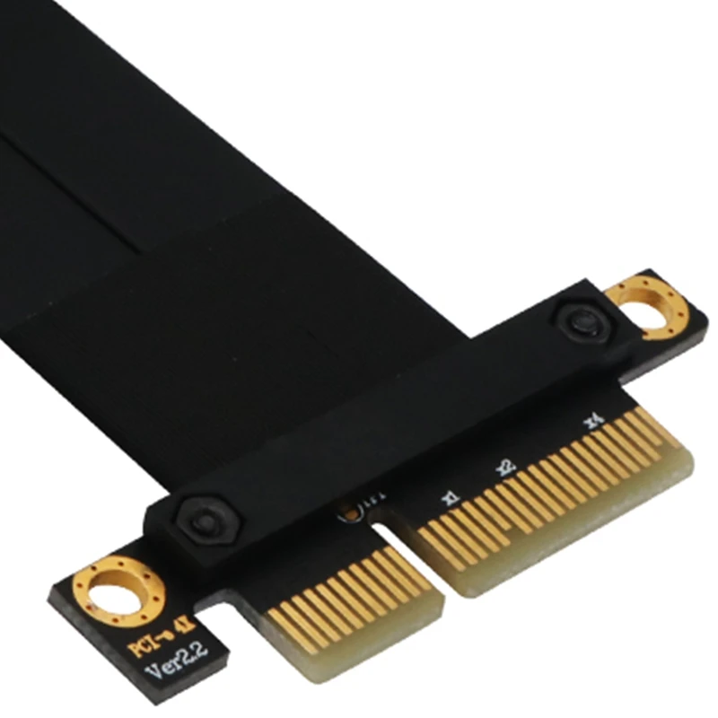

PCI-E 4X Extension Cable PCI Express Riser Cable 270 degree Reverse PCI-E Supports 1X/4X/8X/16X Card for Desktop PC