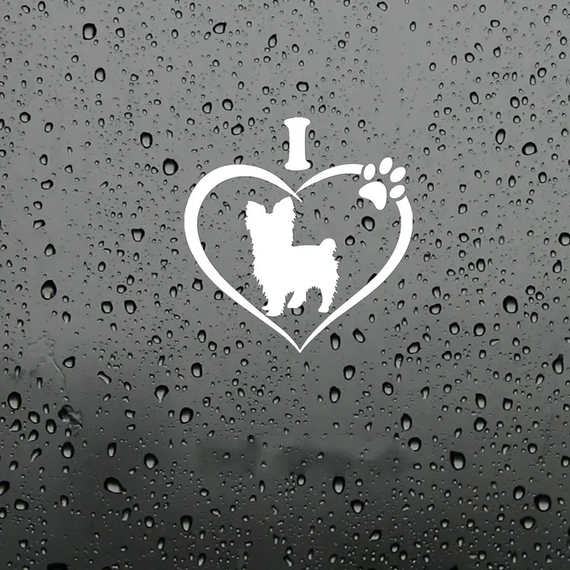 

Creative I Love Yorkshire Terrier Car Sticker Accessories Vinyl PVC 15cm*15cm Motorcycle Car Styling Decal
