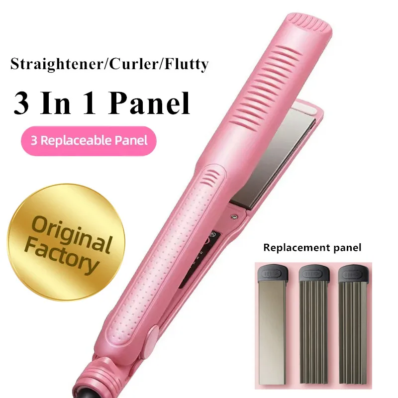 

Выпрямитель для волос RESUXI керамичессветодиодный, 3 сменных панели, 2 в 1